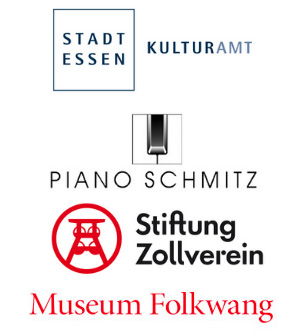 Logos: Stadt Essen, Kulturamt; Piano Schmitz; Stiftung Zollverein; Museum Folkwang Logos: Stadt Essen, Kulturamt; Piano Schmitz; Stiftung Zollverein; Museum Folkwang