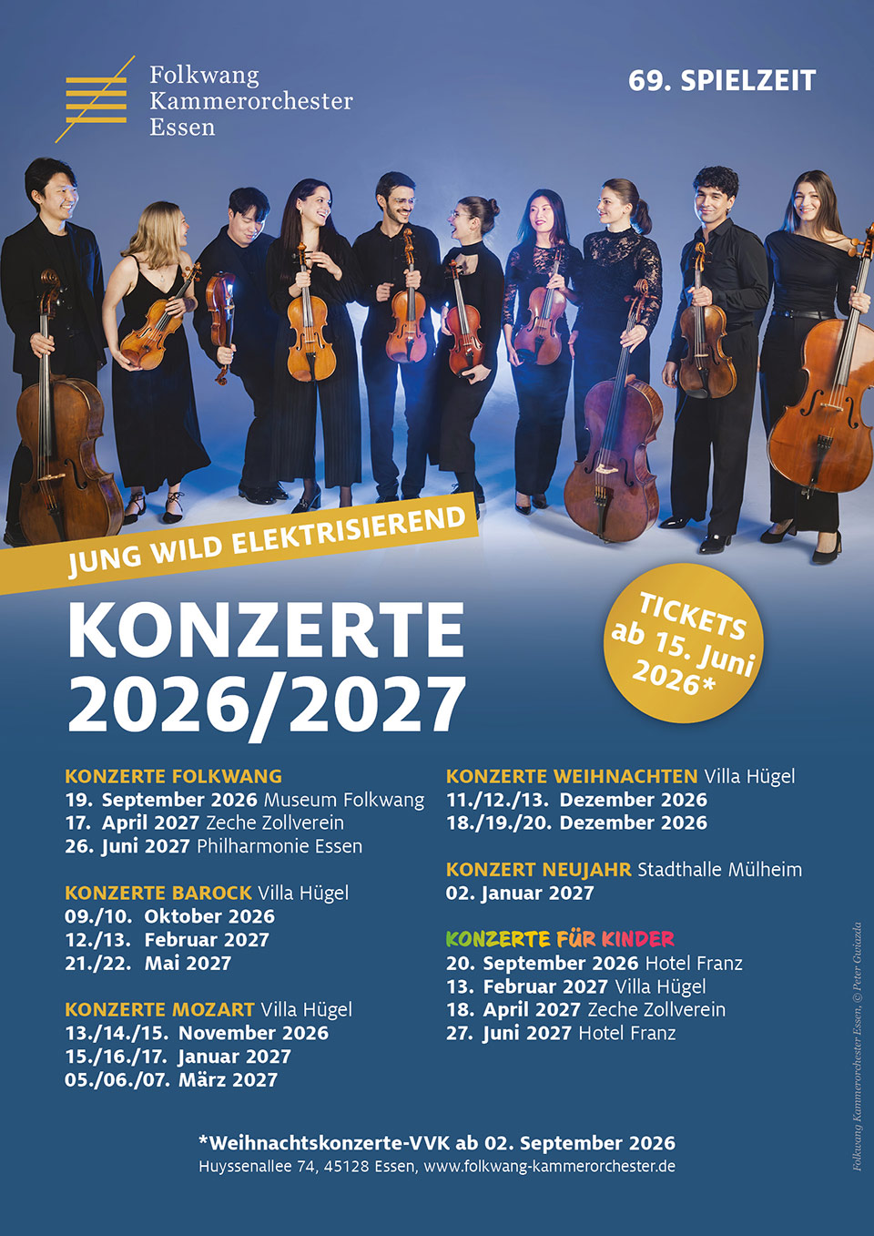 Spielzeittermine 2026 / 2027